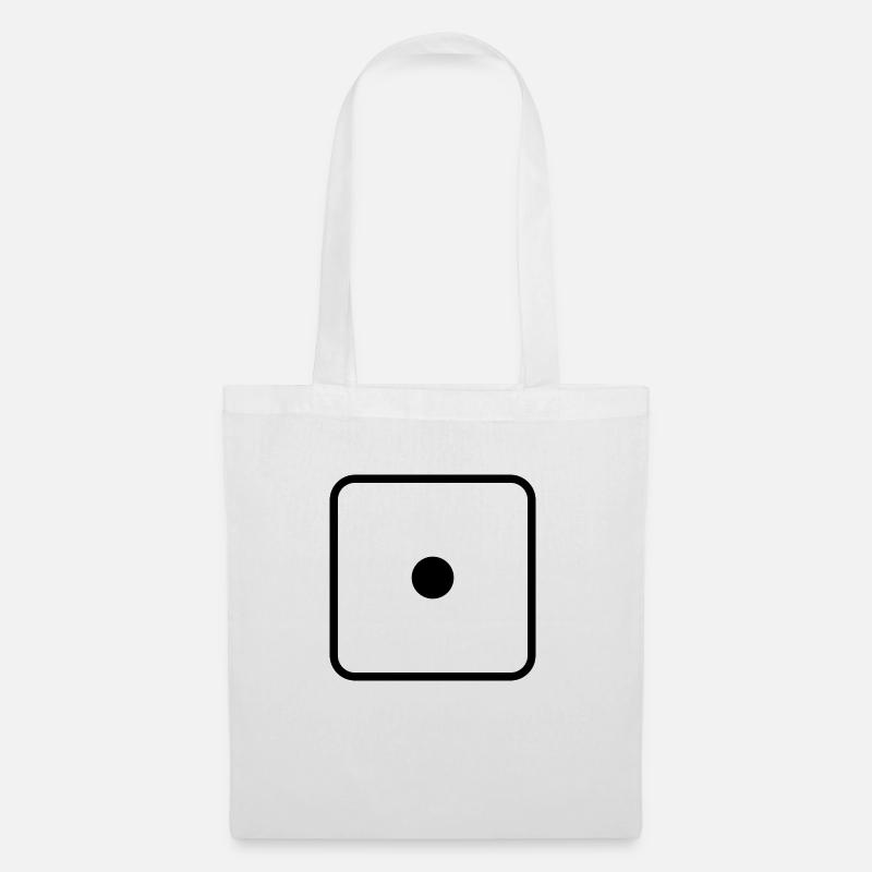 Numéro de cube 1 - Sac en tissu - blanc