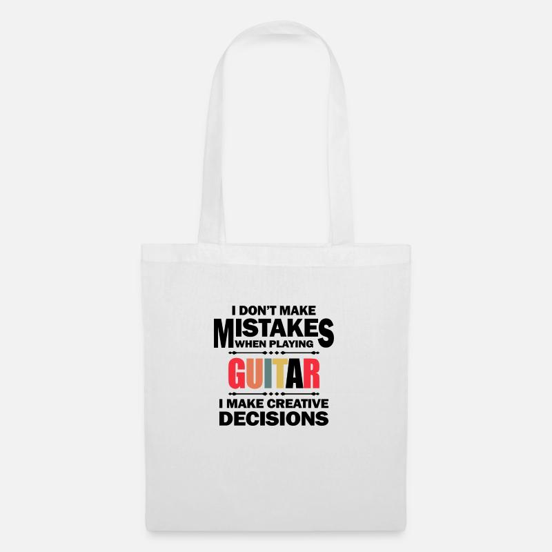 I don't make mistakes when playing guitar Geschenk - Stoffbeutel - Weiß