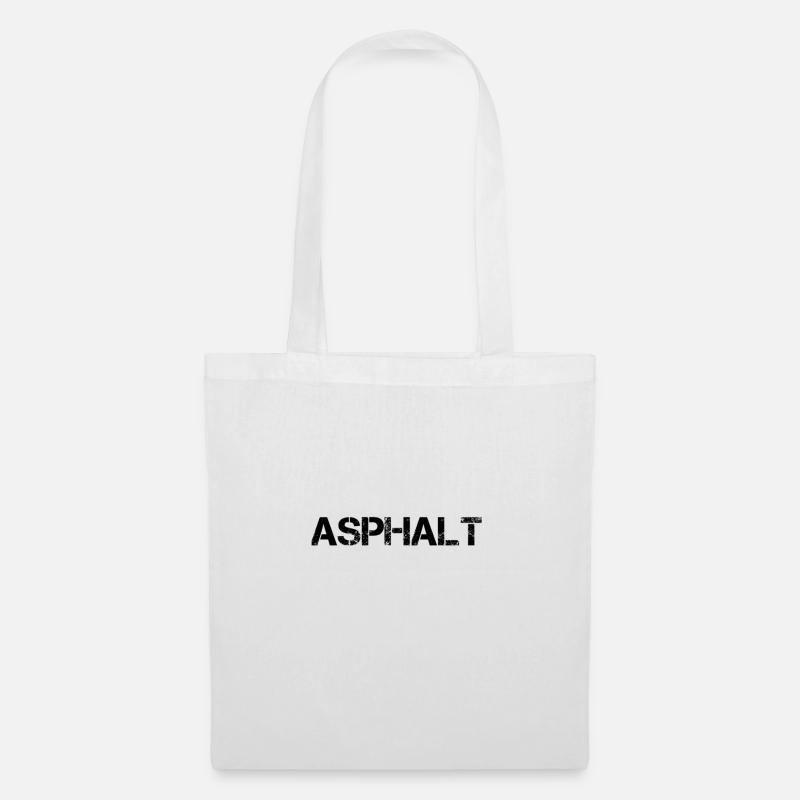 asphalt - Tote Bag - white