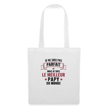 pas parfait mais le meilleur papy du monde - Sac en tissu - blanc - Devant