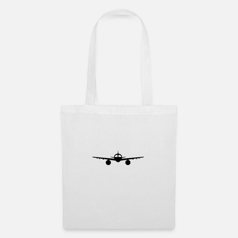 Flugzeug - Stoffbeutel - Weiß