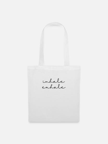 inhale - exhale - Stoffbeutel - Weiß
