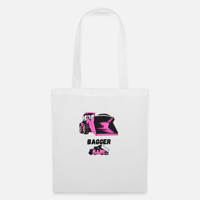 Bagger Babe - Stoffbeutel - Weiß