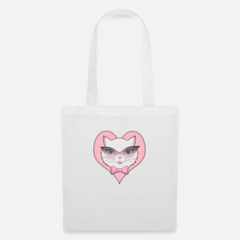 Cat cat - Tote Bag - white