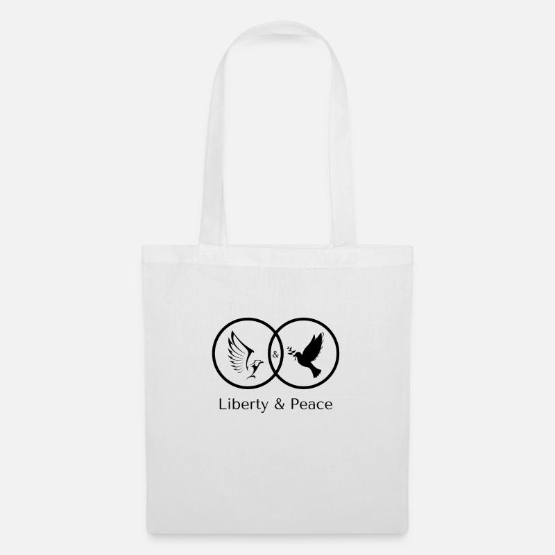 Liberty & Peace - Stoffbeutel - Weiß