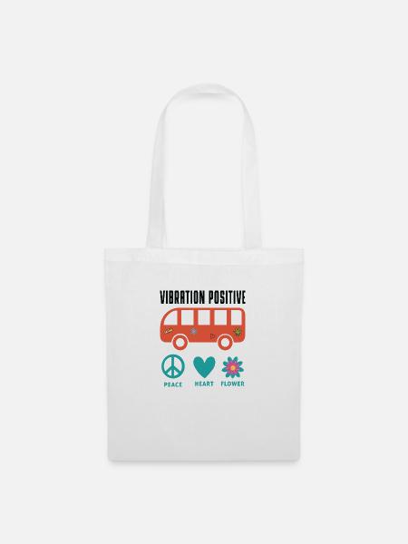 T-Shirt positive Vibration. - Stoffbeutel - Weiß