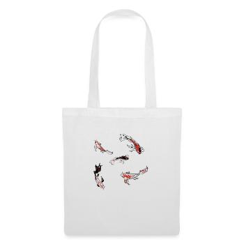carpes koi - Sac en tissu - blanc - Devant