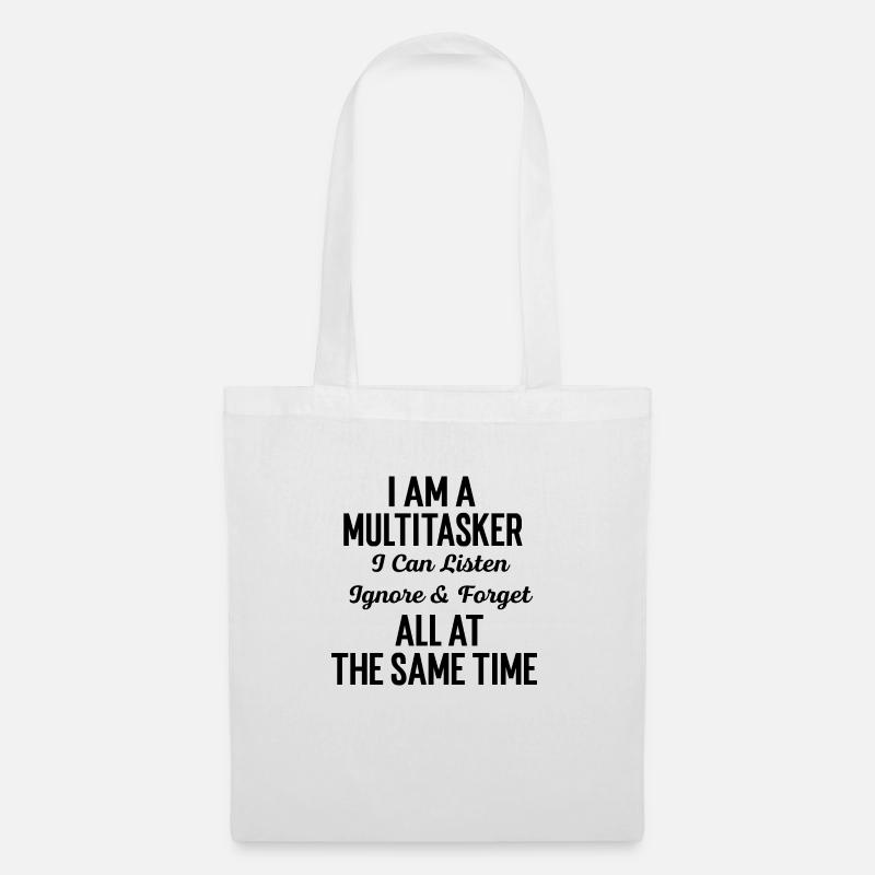 I Am A Multitasker T-shirt - Stoffbeutel - Weiß