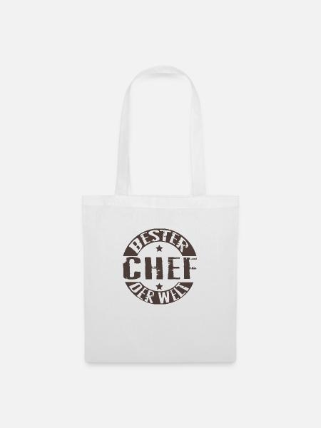 Bester chef der welt Geschenk Arbeit Humor - Stoffbeutel - Weiß