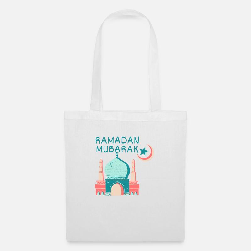 Ramadan Mubarak/Eid /Muslim /Islam/Allah - Stoffbeutel - Weiß
