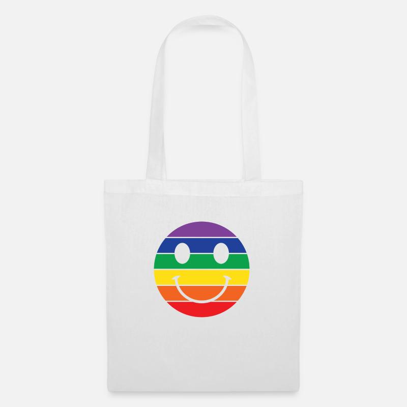 Regenbogen Emoj - Stoffbeutel - Weiß