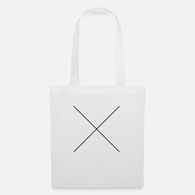 2 lignes qui se croisent - Sac en tissu - blanc