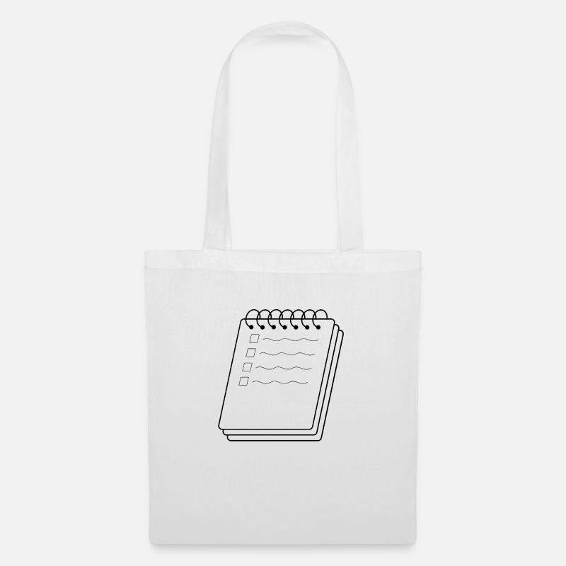 notebook - Tote Bag - white