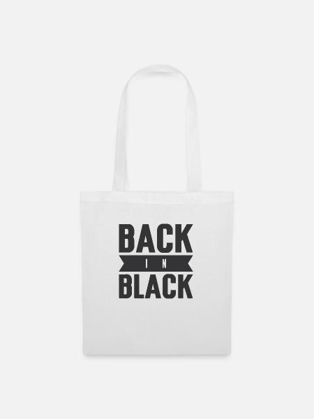 back in black - Stoffbeutel - Weiß