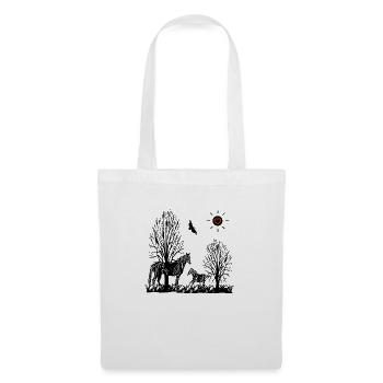 Chevaux - Sac en tissu - blanc - Devant