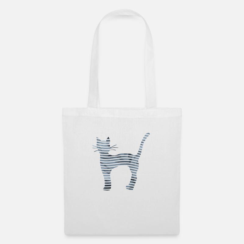Katze - Stoffbeutel - Weiß