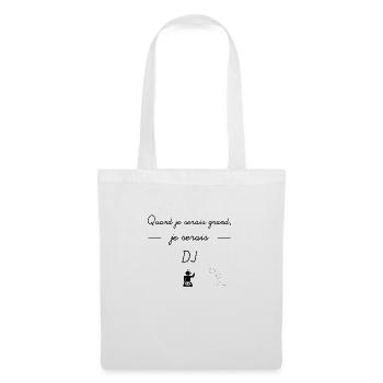 Quand je serais...(DJ) - Sac en tissu - blanc - Devant