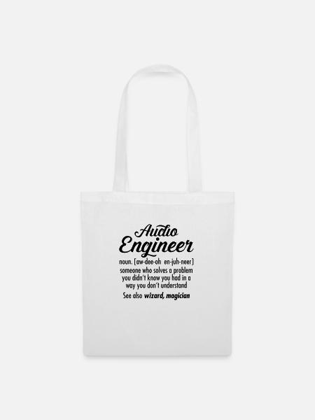 Audio Engineer - Definition - Stoffbeutel - Weiß