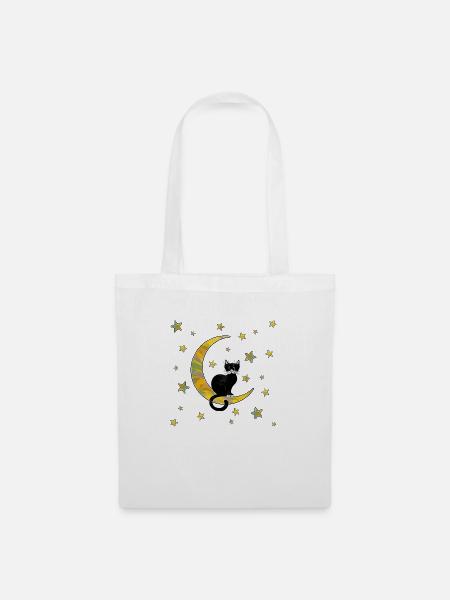 Chat - Sac en tissu - blanc
