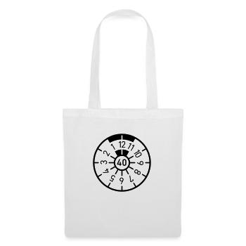 Birthday 40 Forty TÜV badge - Tote Bag - white - Front