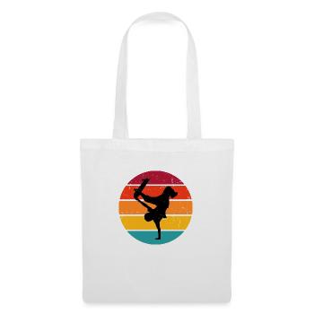 Skateboard Retro Skateboarder Skater Herren - Stoffbeutel - Weiß - Vorne