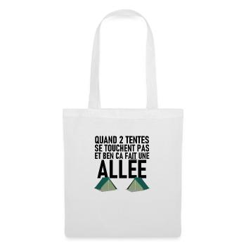TENTES - Sac en tissu - blanc - Devant