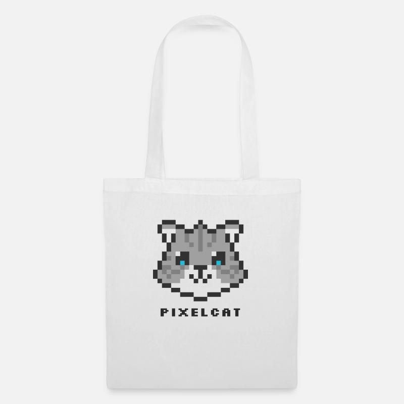 Pixel Gaming Cat Gamer Cat - Mulepose - hvid