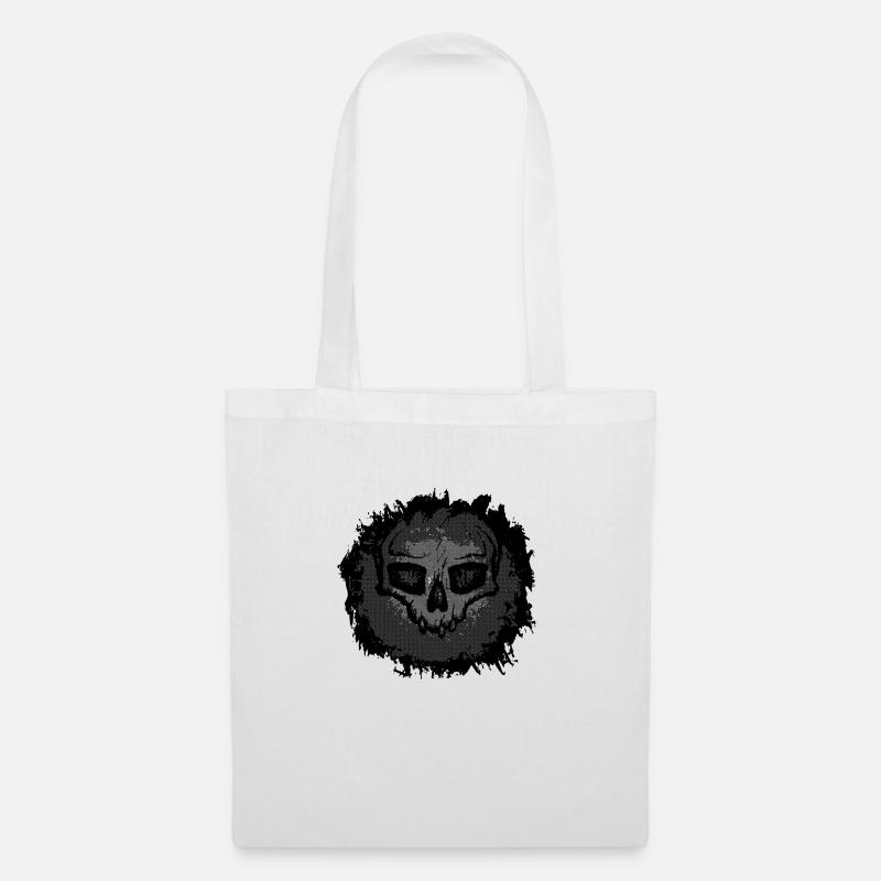Totenkopf - Stoffbeutel - Weiß