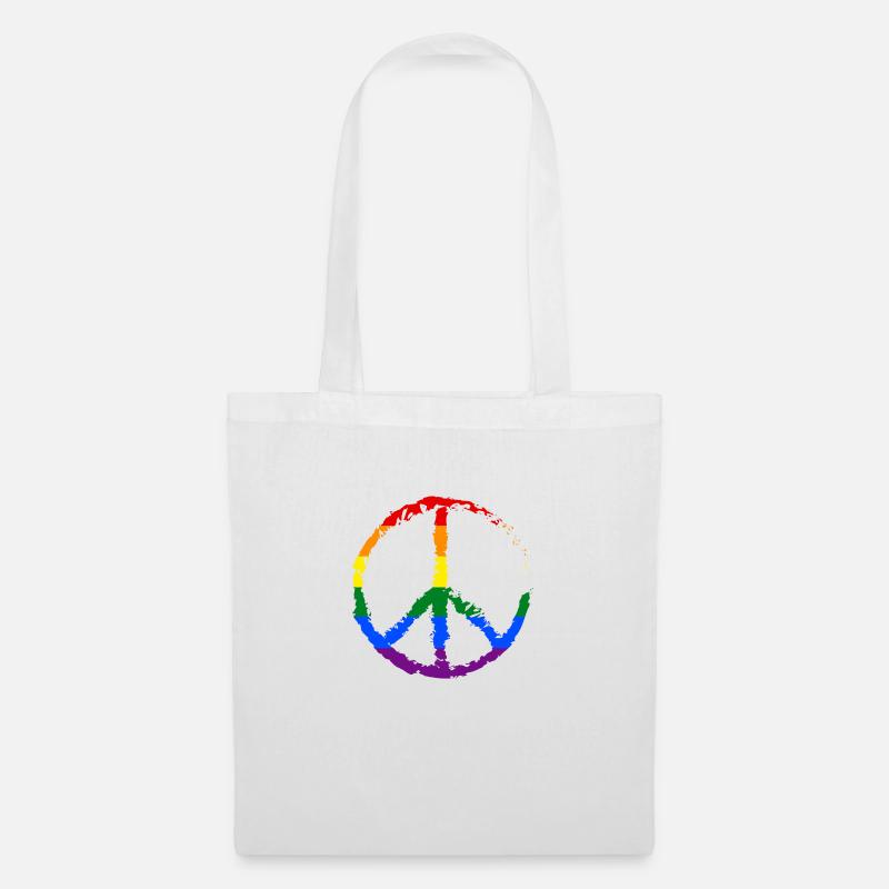 LGBT-Regenbogenflagge - Stoffbeutel - Weiß