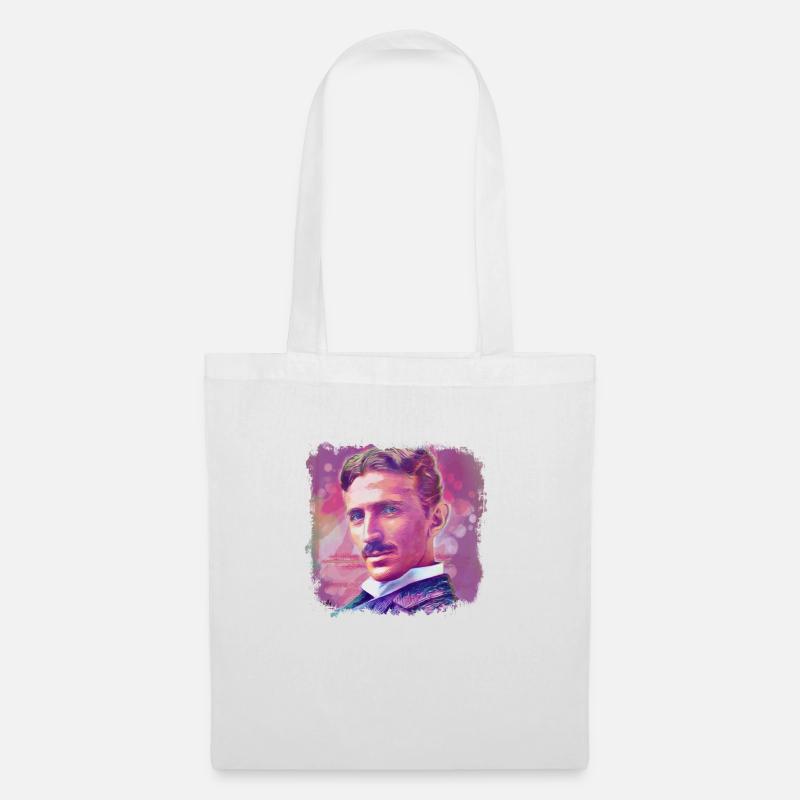 Nikola Tesla - Stoffbeutel - Weiß