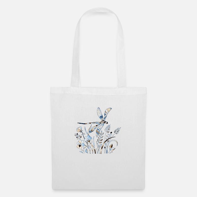 Libellule - Sac en tissu - blanc