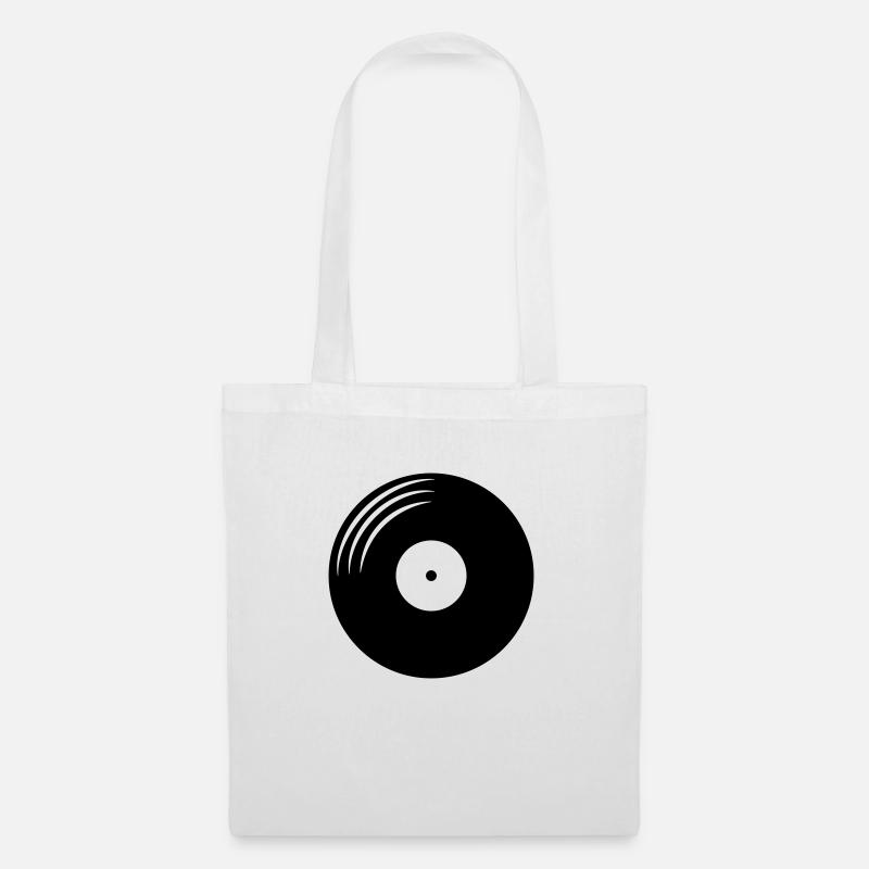 Vinyl record round - Tote Bag - white