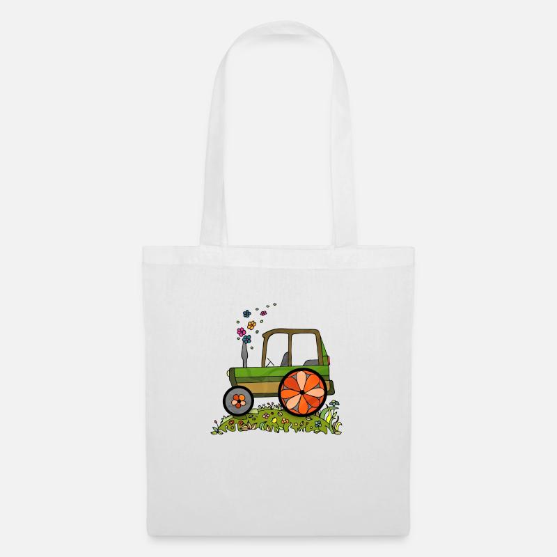Traktor - Stoffbeutel - Weiß