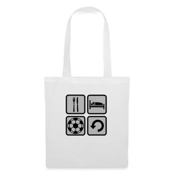 Icônes Football Eat Sleep - Sac en tissu - blanc - Devant