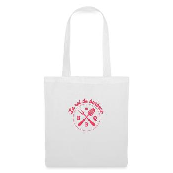 Roi barbeuc BBQ logo - Sac en tissu - blanc - Devant