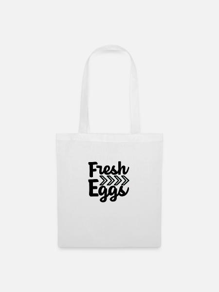 Fresh Eggs - Stoffbeutel - Weiß