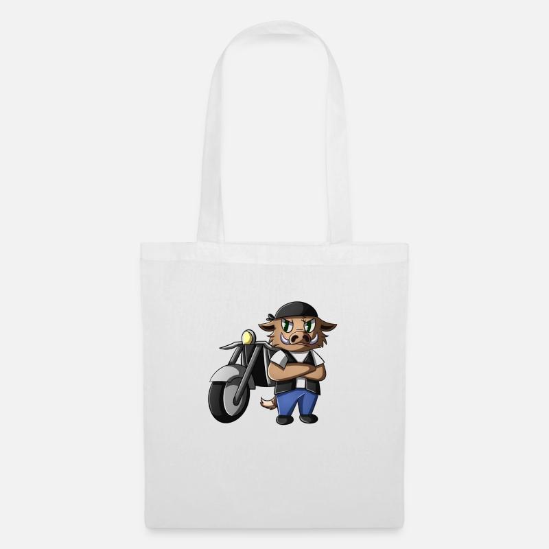 Dirty Biker - Stoffbeutel - Weiß