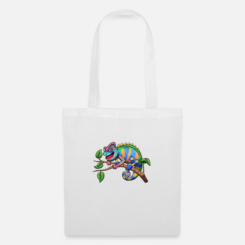 Caméléon coloré - Sac en tissu - blanc