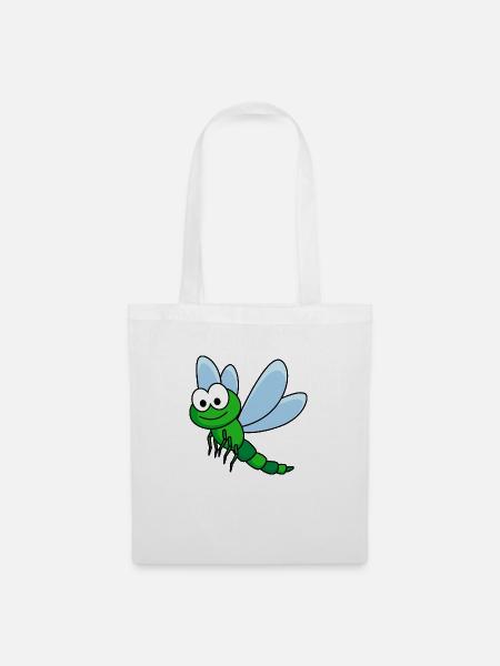 Drachenfliege libelle - Stoffbeutel - Weiß