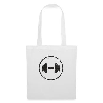 Haltère - Sac en tissu - blanc - Devant
