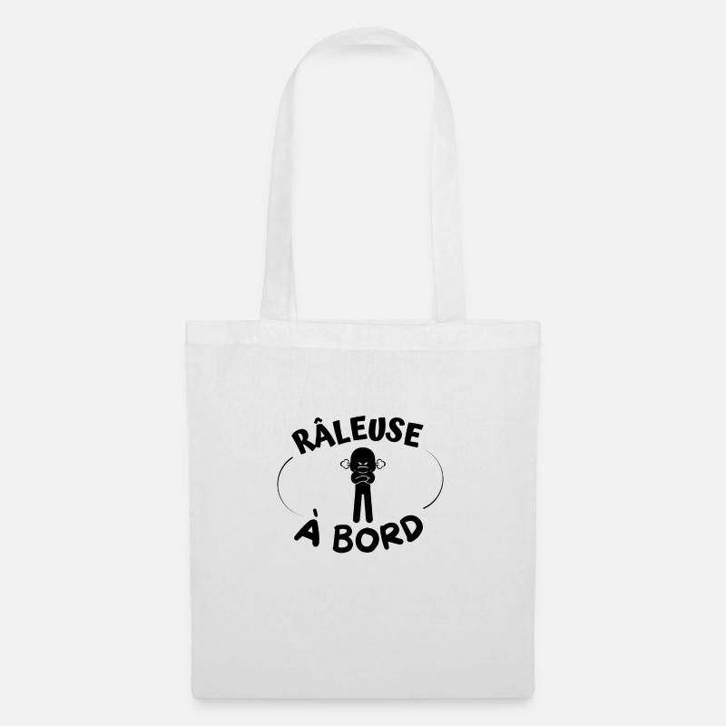 râleuse à bord - Sac en tissu - blanc
