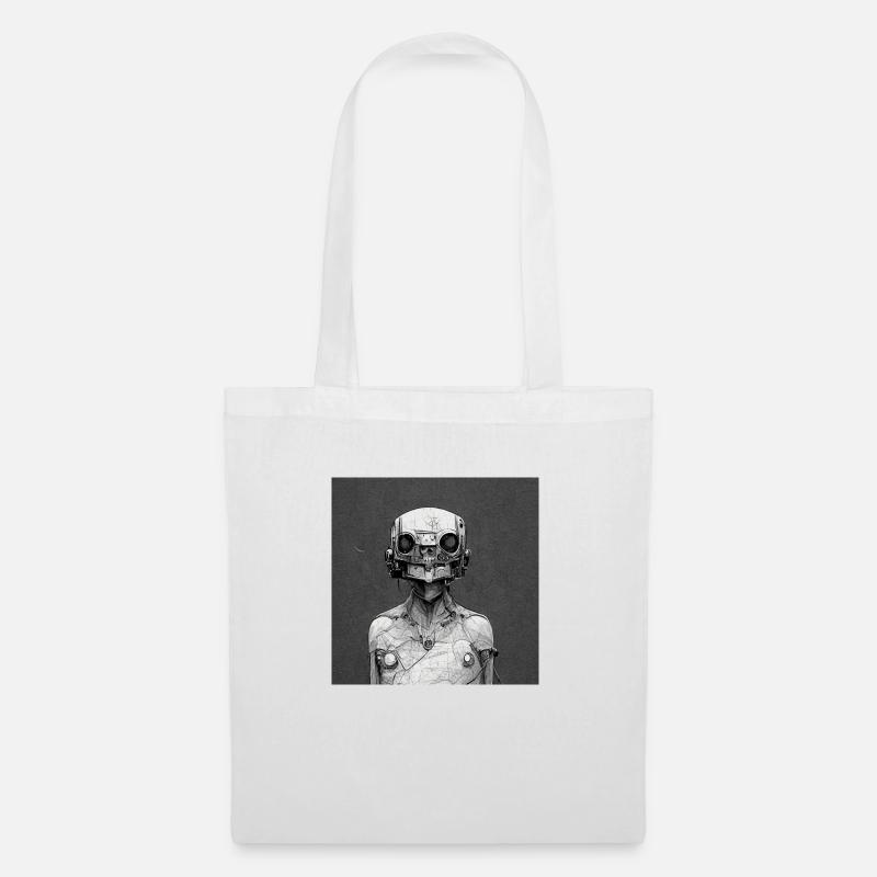 Half human Half robot - Tote Bag - white