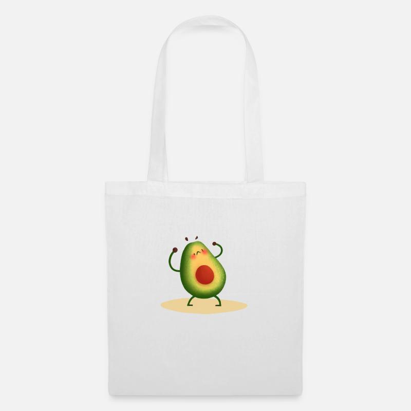 Super süße starke Avocado - Stoffbeutel - Weiß