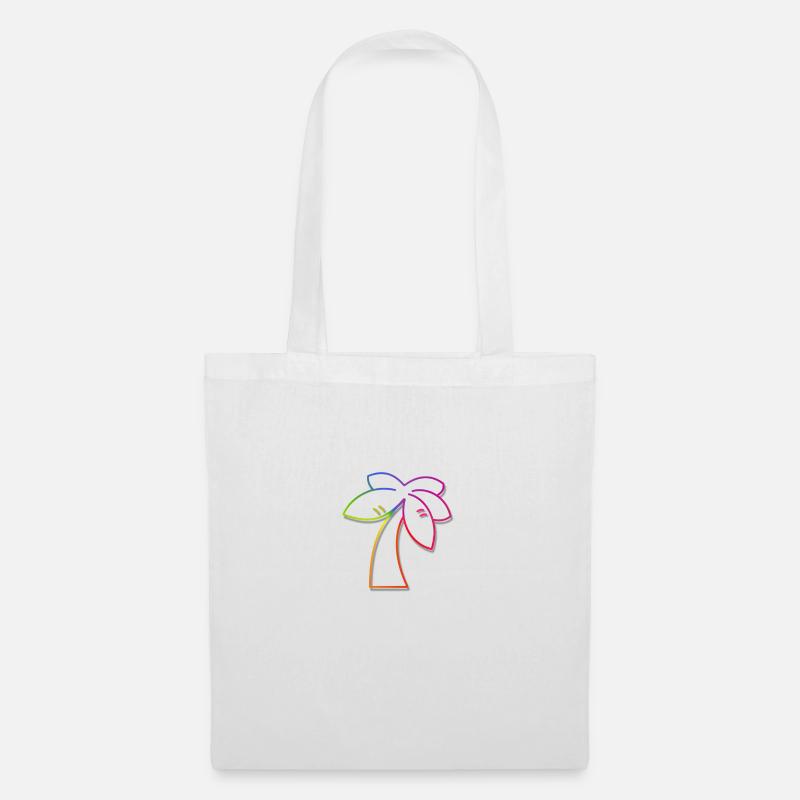 Rainbow Palm Tree - Tote Bag - white