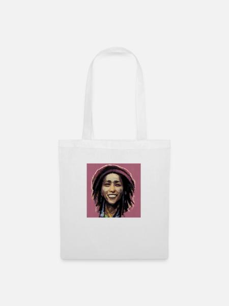 Rastafari-skizzenmalerei - Stoffbeutel - Weiß