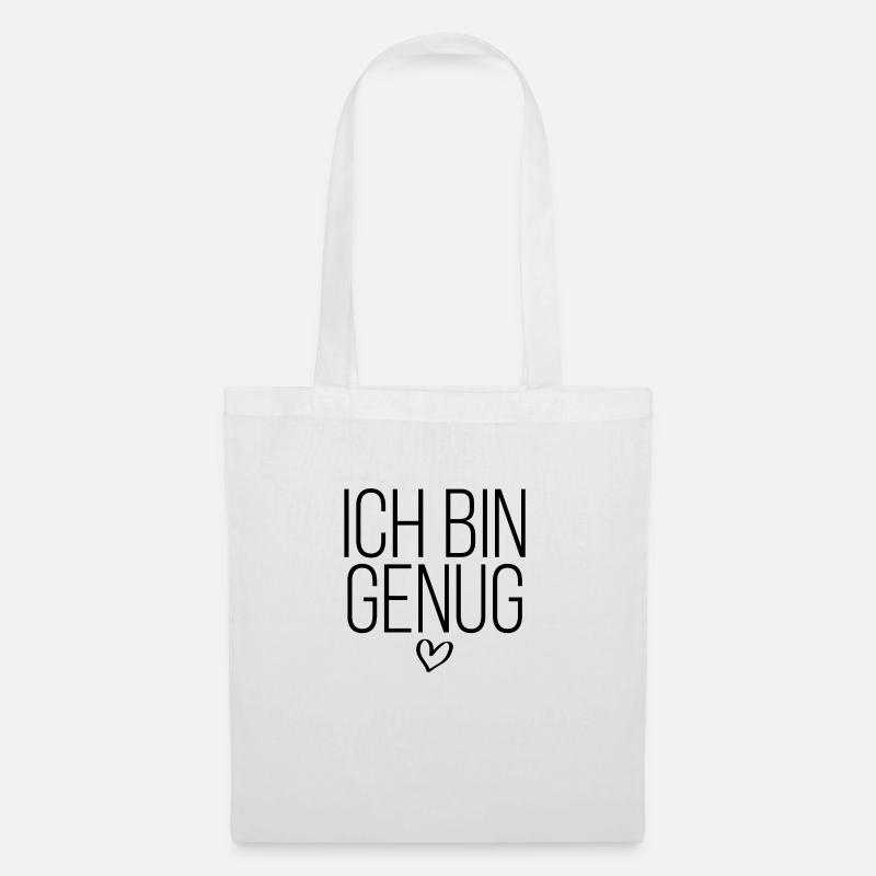 Ich bin genug - Stoffbeutel - Weiß