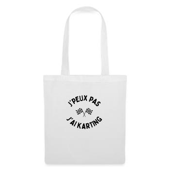 J'peux pas j'ai karting - Sac en tissu - blanc - Devant