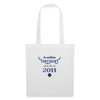 Anniversaire chasseur 2011 - Sac en tissu - blanc - Devant