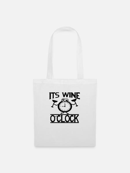 Its Wine o´ Clock - Stoffbeutel - Weiß