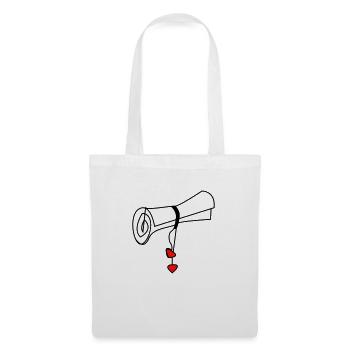 I LOVE YOU - Ich liebe Dich - LOVE DESIGN #Love - Stoffbeutel - Weiß - Vorne